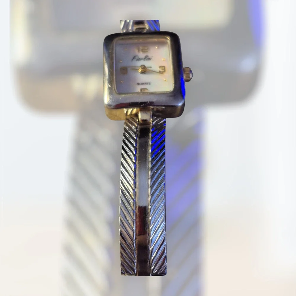 Fiorlini Ladies‎ Watch New Battery Tank styled Silver toned Minimalist Art Deco